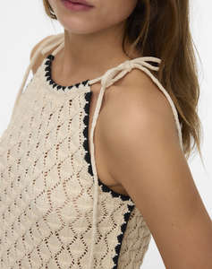 AWARE BY VERO MODA AWEVELYN SL HALTERNECK CROCHET TOP NOOS