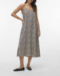 VERO MODA VMJESMILO CALF SINGLET DRESS WVN NOOS