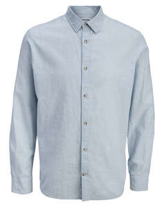 JACK&JONES JJESUMMER LINEN BLEND SHIRT L/S SN