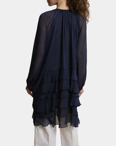 LA MARTINA РОКЛЯ WOMAN DRESS L/S CHIFFON CRINCK