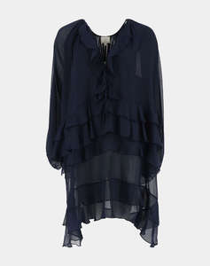 LA MARTINA РОКЛЯ WOMAN DRESS L/S CHIFFON CRINCK