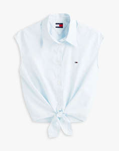 TOMMY JEANS TJW TIE FRONT POPLIN SHIRT