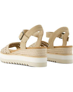 TOMS CHA MET LTHR BASKET WM DIANA SAND
