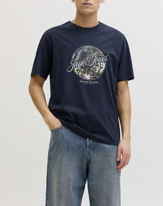 JACK&JONES JJHONOLULU SHAPE TEE SS CREW NECK LN