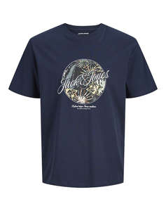 JACK&JONES JJHONOLULU SHAPE TEE SS CREW NECK LN