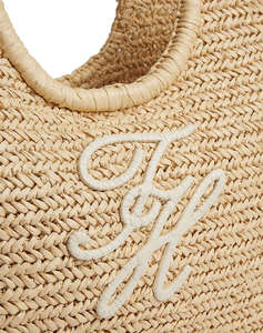 TOMMY HILFIGER TH ELEVATED SUMMER TOTE RAFFIA