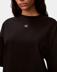 CALVIN KLEIN JEANS SS WOVEN LABEL OVERSIZED TEE DRE