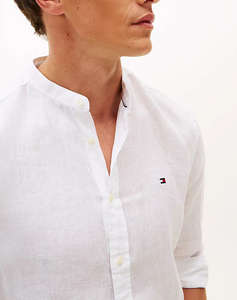 TOMMY HILFIGER PIGMENT DYE MAO COLLAR SHIRT