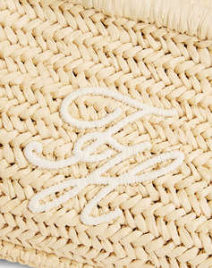 TOMMY HILFIGER TH ELEVATED SUMMER CLUTCH RAFFIA