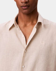 CALVIN KLEIN LS SOLID LINEN CLASSIC SHIRT
