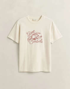 GANT БЛУЗА КМ EMBROIDERED SS TSHIRT EMBROIDERED SS TSHIRT
