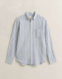 GANT РИЗА ΜΜ REG COTTON LINEN STRIPE SHIRT