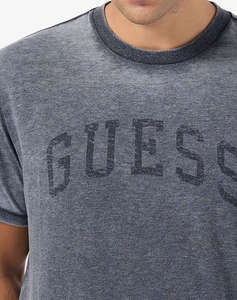 GUESS SS BSC MARINE LOGO TEE MENS BLOUSE