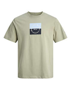 JACK&JONES JORCATSKILLS SQUARE BRANDING TEE SSCN LN