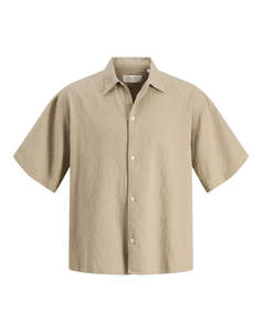 JACK&JONES JORMONTAUK WAVY TEXTURE SHIRT SS SN