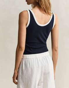 GANT БЛУЗА ΧΜ CONTRAST COLOR RIBBED TANK TOP