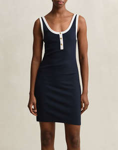 GANT РОКЛЯ CONTRAST COLOR RIBBED TANK DRESS