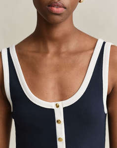 GANT РОКЛЯ CONTRAST COLOR RIBBED TANK DRESS