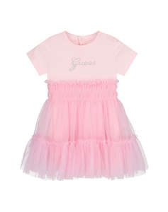 GUESS SET MIXED FABRIC DRESS+PANTIES РОКЛЯ CHILDREN GIRL