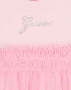 GUESS SET MIXED FABRIC DRESS+PANTIES РОКЛЯ CHILDREN GIRL