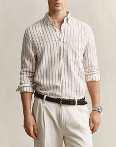GANT РИЗА ΜΜ REG LINEN VISCOSE STRIPE SHIRT