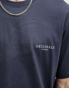 JACKL&JONES JORMONTAUK AOP BACK TEE SS CREW NECK SN