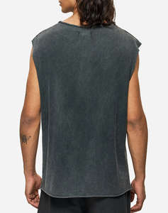 DIRTY LAUNDRY SLUB TANK TOP WITH RAW EDGES
