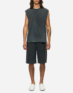 DIRTY LAUNDRY SLUB TANK TOP WITH RAW EDGES