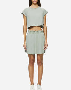 DIRTY LAUNDRY MINI SKIRT WITH RAW EDGES