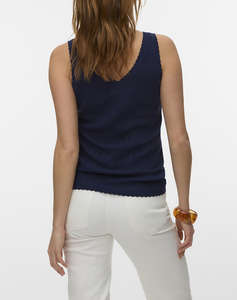 VERO MODA VMNEWLEX POINTELLE V-NECK TOP