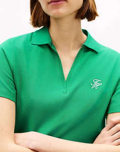 TOMMY HILFIGER TH SCRIPT OPEN-NK POLO DRS