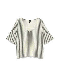 VERO MODA VMHOLLI 2/4 V-NECK LOOSE TOP JRS