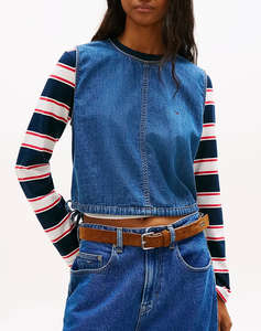 TOMMY JEANS TJW TIE SIDE CHAMBRAY BLOUSE