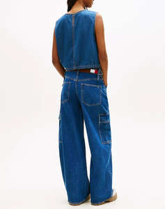 TOMMY JEANS TJW TIE SIDE CHAMBRAY BLOUSE