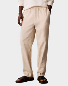 CALVIN KLEIN STRAIGHT LINEN PULL ON PANT