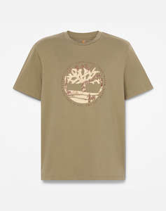 TIMBERLAND Tree Logo Lake House Graphic Tee