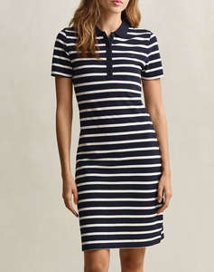 GANT DRESS SLIM STRIPED SS PIQUE POLO DRESS
