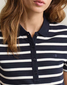 GANT DRESS SLIM STRIPED SS PIQUE POLO DRESS