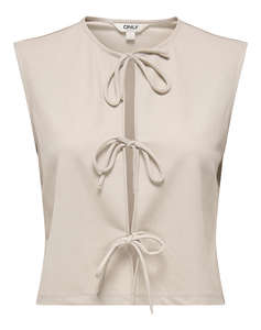 ONLY ONLSAKURA SL SHORT TIE TOP WVN