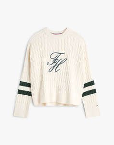 TOMMY HILFIGER TEXTURED GRAPHIC C-NK LS SWT