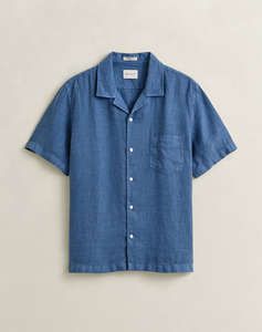 GANT РИЗА KM REG GMNT DYED LINEN SS CAMP SHIRT