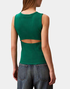 CALVIN KLEIN JEANS SL WOVEN LABEL 2X2 BABY RIB CUTO