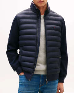 TOMMY HILFIGER MIX MEDIA ESS RWB STAND COLLAR