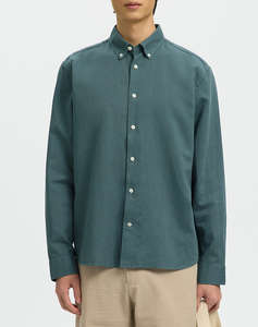 SELECTED SLHREGCLAY LINEN BLEND BD LS SHIRT