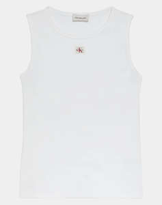 CALVIN KLEIN JEANS SL WOVEN LABEL 2X2 BABY RIB CUTO