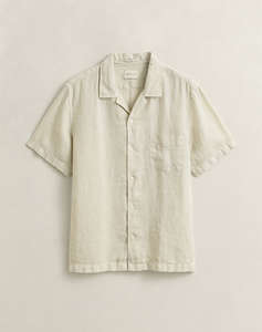 GANT РИЗА KM REG GMNT DYED LINEN SS CAMP SHIRT