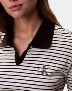 CALVIN KLEIN JEANS MONOLOGO RIB POLO (STRIPE)