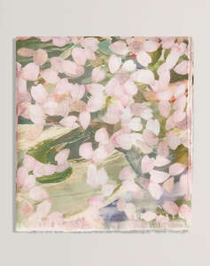 TED BAKER ORLAAE Floral Print Woven Scarf