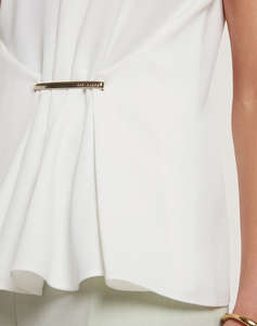 TED BAKER ALAYRA Draped Pebble Detail Top