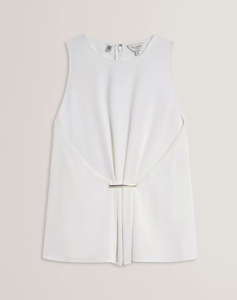 TED BAKER ALAYRA Draped Pebble Detail Top